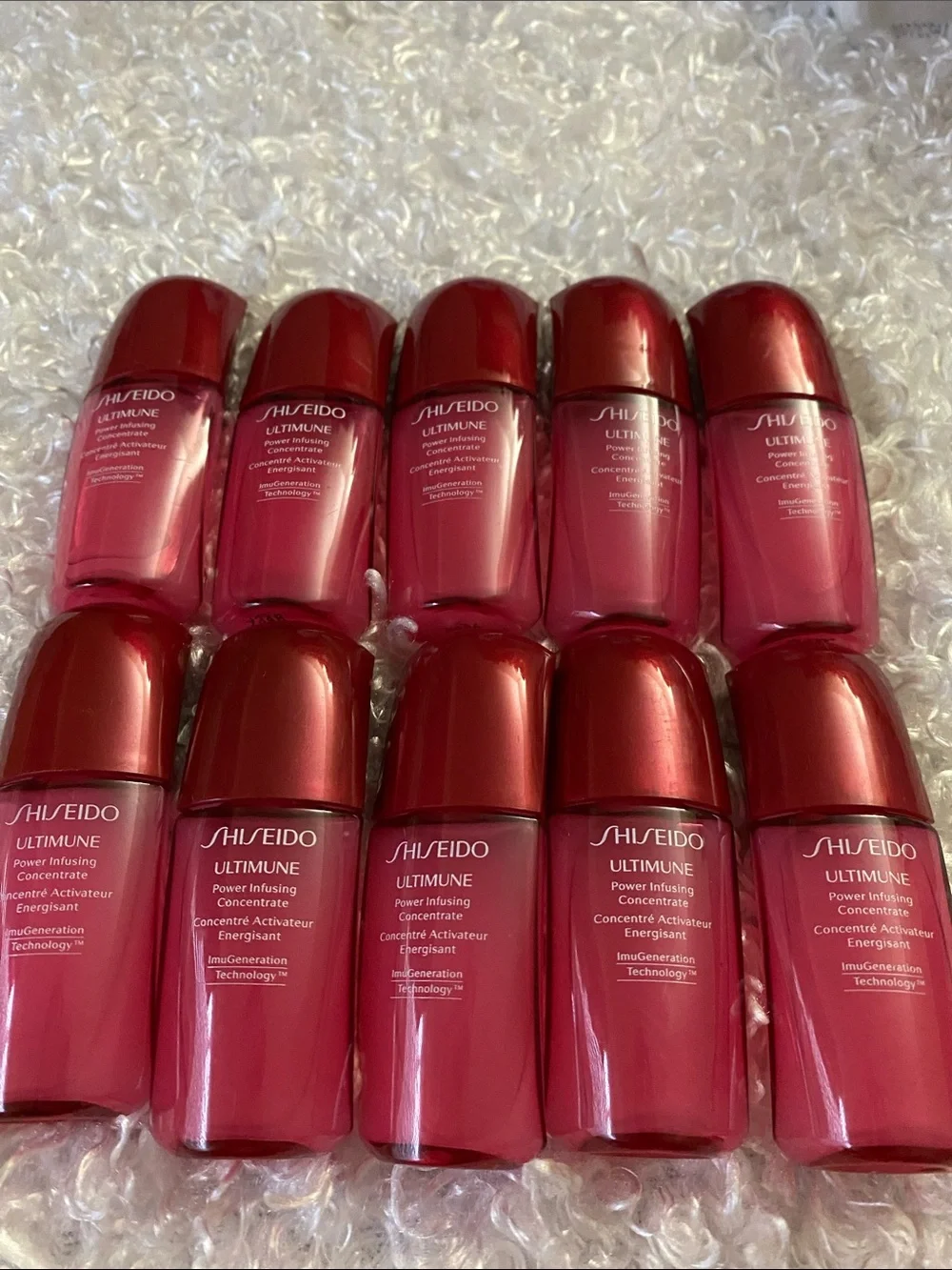 10 pcs Shiseido Ultimune Power Infusing Concentrate - Red Pink Gradient Set